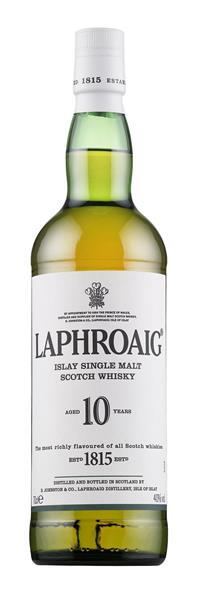 Whisky - Laphroaig 10 års single malt, 0,7 L, 40%